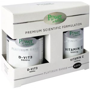 Power Health Platinum Vitamin D3 5.000IU με ΔΩΡΟ Vitamin C 1000mg