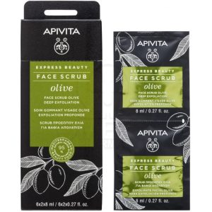 Apivita Express Beauty Scrub Προσώπου με Ελιά 2*8ml