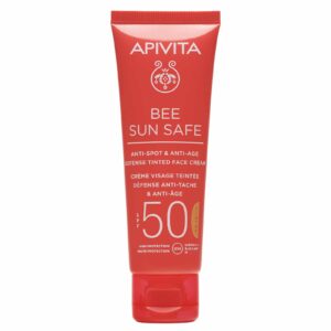 Apivita Bee Sun Safe Κρέμα Προσώπου κατά των Πανάδων & των Ρυτίδων με Χρώμα SPF50 50ml