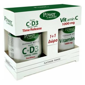 Power Health Platinum Vitamin C+D3 1000 με Δώρο Vitamin C 1000mg